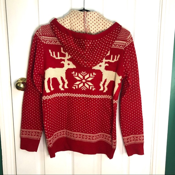 Merry Christmas V28 Reindeer sweater red/cream S - Picture 3 of 5